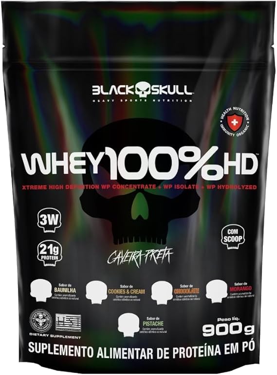 Black Skull Whey Protein suplemento para ganho de massa muscular