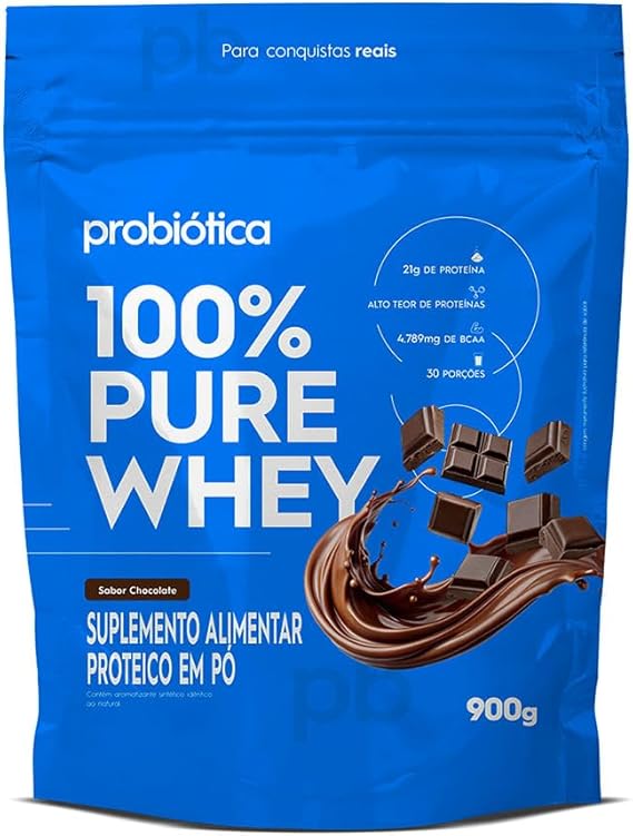 Probiótica 100% Pure Whey suplemento de proteína para musculação