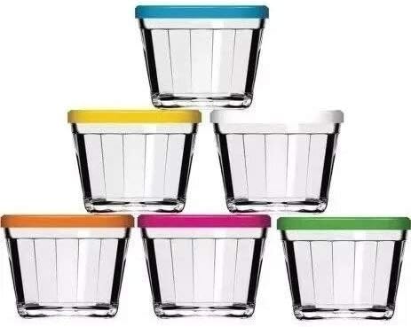 Pote de vidro temperado Marinex Facilita com tampa plástica azul - melhor custo-benefício para guardar comida