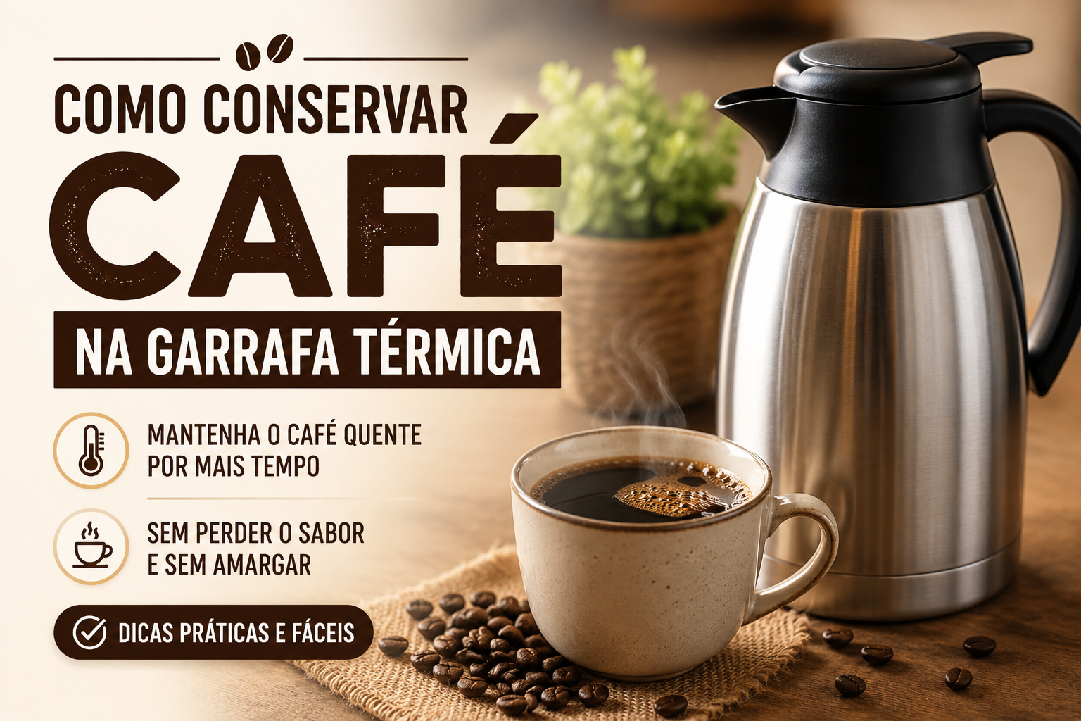 Como conservar café na garrafa térmica (sem perder o sabor e sem amargar)